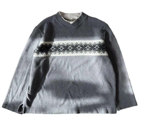 VTG Bobbie Brooks Charcoal Gray Crew Neck Winter Knit Sweater Ladies Size XL - Image 3