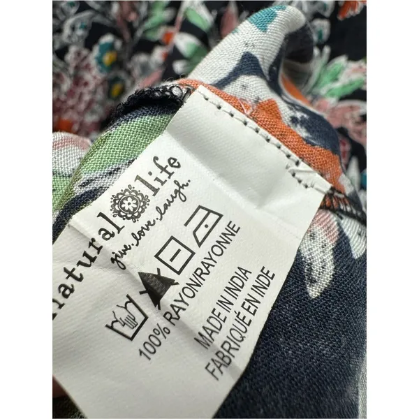 Natural Life Floral Wide Leg Sleeveless Cropped Jumpsuit Multicolor XL NEW - Image 7