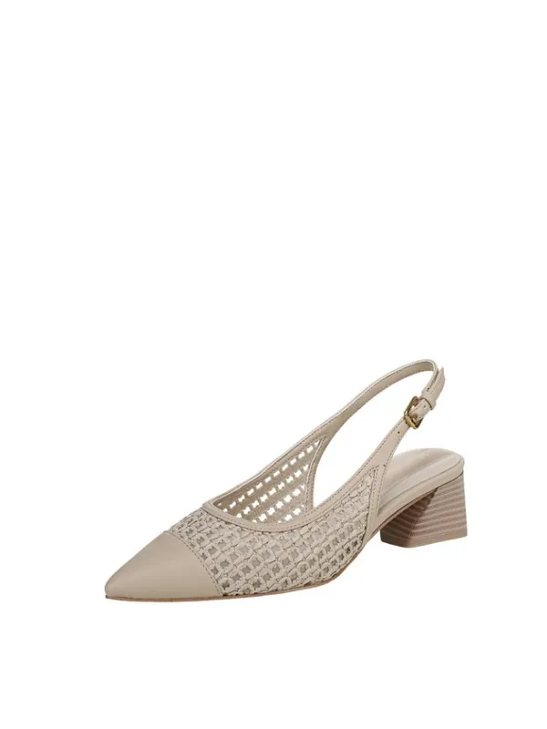 Franco Sarto Pump Faux Leather Woven Alabaster Off White MISMATCH (7.5M/8M) - Image 12