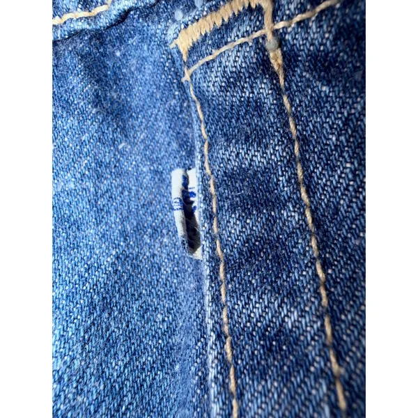 Vintage Levis High Rise Tapered Leg Jeans Made in USA Medium Wash Denim Size 18 - Image 7