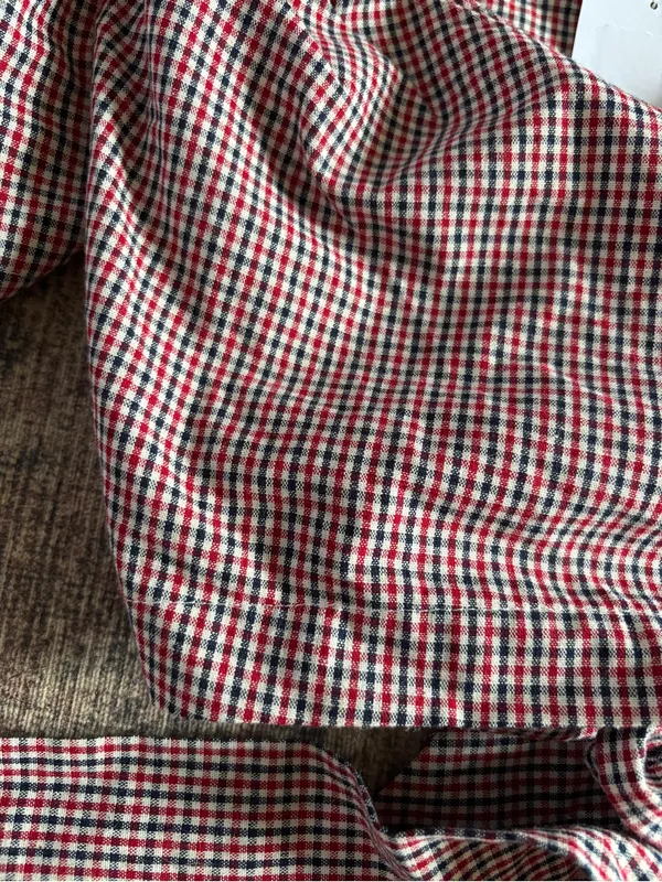 NWT En Saison Red Gingham Wrap Crop Top Size Small - Image 4