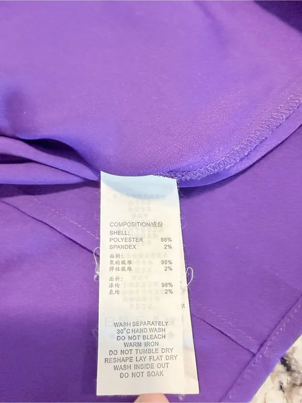 Mastina Purple Twist Neck Blouse Size 36 Y2K Long Sleeve Office Top - Image 4