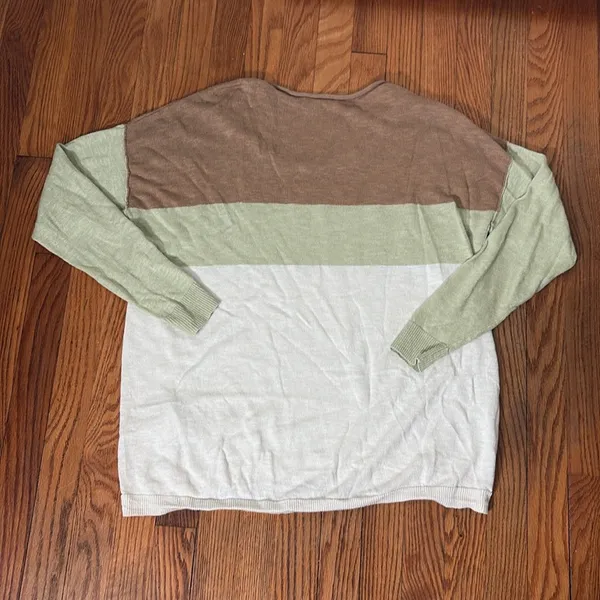 Madewell Palmdale Pullover Sweater in Colorblock‎ Stripe size S - Image 8