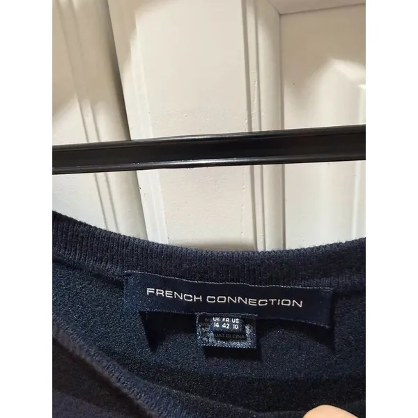 French Connection Black/Navy strip dress - Image 4