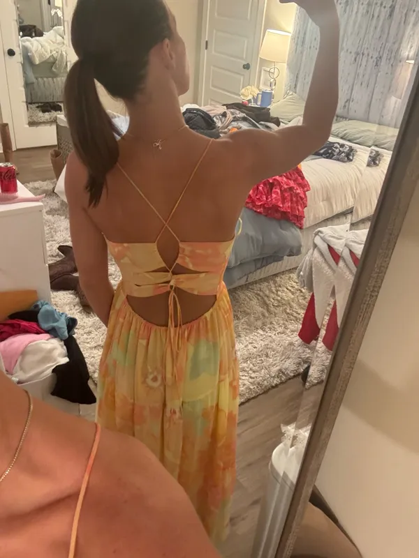 WAFY Maxi Dress Yellow Size M - Image 2