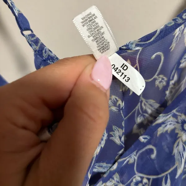 Victoria’s Secret Y2K 90s Ditsy Floral Tie Front Babydoll Top- Size Medium - Image 6