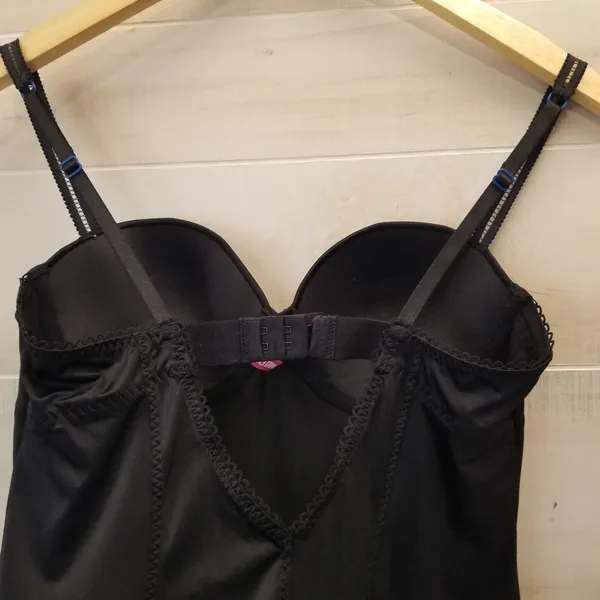 {6/M} Vintage Cosmopolitan Black Lace Trim Lingerie - Image 5