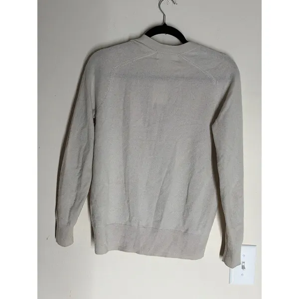 Nordstrom Cashmere V-Neck Cardigan Sweater Beige Cream XXS NWT $199 - Image 2