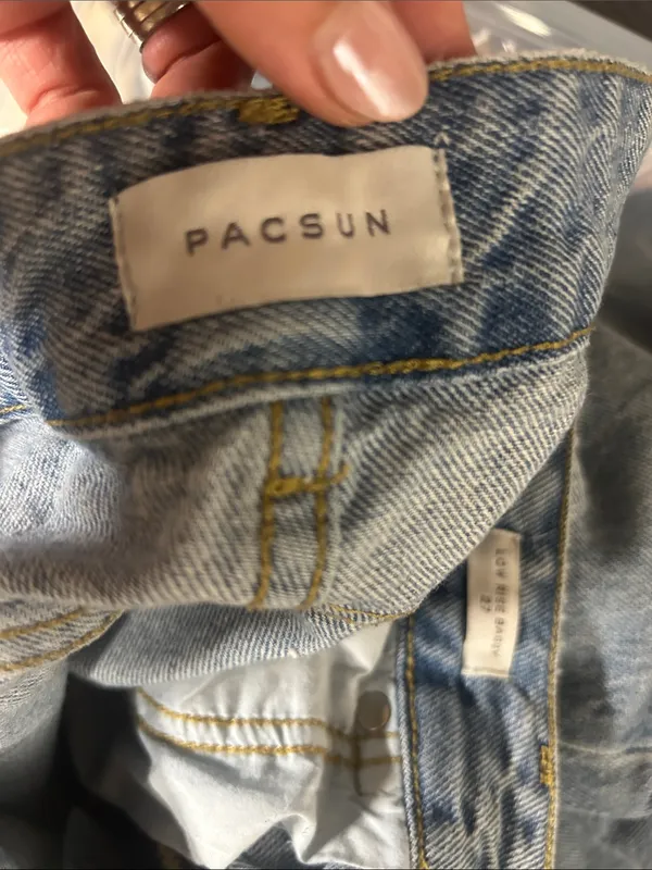PAC SUN Low-Rise Wide-Leg Women's Jeans - Light Blue size 27 - Image 5