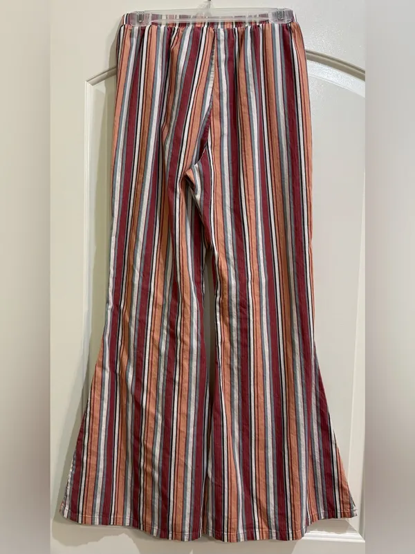 TCEC Bohemian high waisted float wide leg elastic waist with tassel tie Size M - Image 2