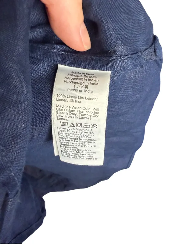 💙✨‎ J.Crew Baird McNutt Irish Linen Navy Shirt Dress Small ✨💙 - Image 6