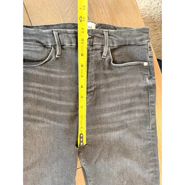 Frame‎ Le Super High Straight Jeans Womens Faded Black 29 - Image 6