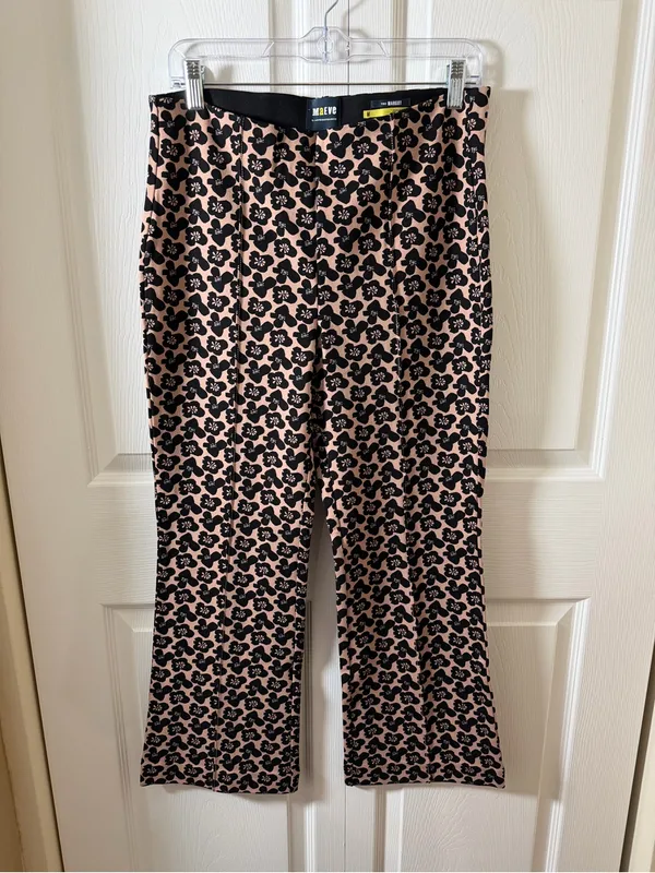 Anthropologie Maeve The Margot Kick-Flare Cropped Trousers Medium - Image 2