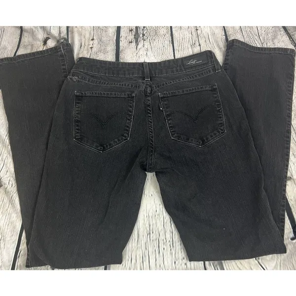 Levi’s Black-Denim Boot Leg Light Stretch Jeans Women's 29x32 (8) - Image 3