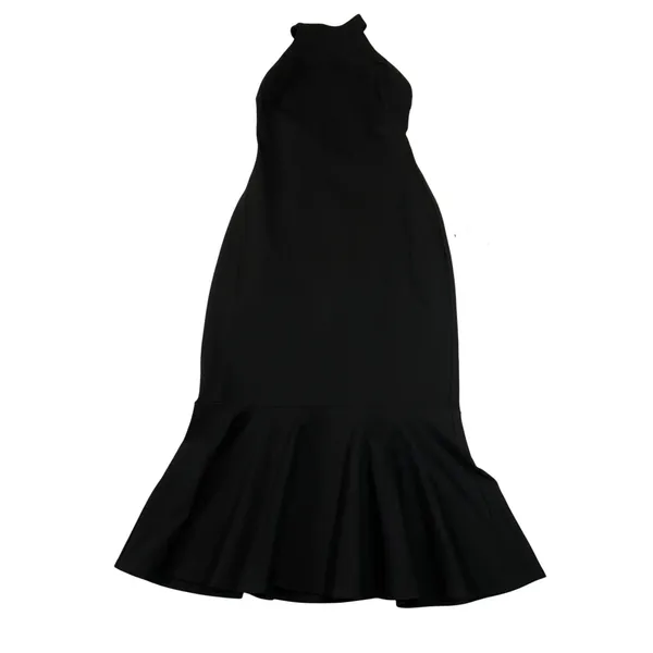 NEW Lulus Chic Masterpiece Black Backless Trumpet Hem Midi Dress Size M LBD Glam - Image 3