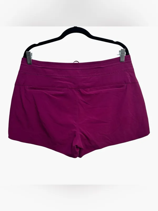 Athleta Hudson Board Shorts Women Size 10 Magenta Berry Stretch Drawstring - Image 4