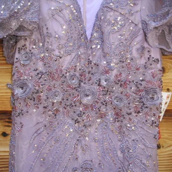 Mac Duggal $798 67493 Womens VINTAGE FLUTTER SLEEVE EVENING GOWN Dress - Image 10