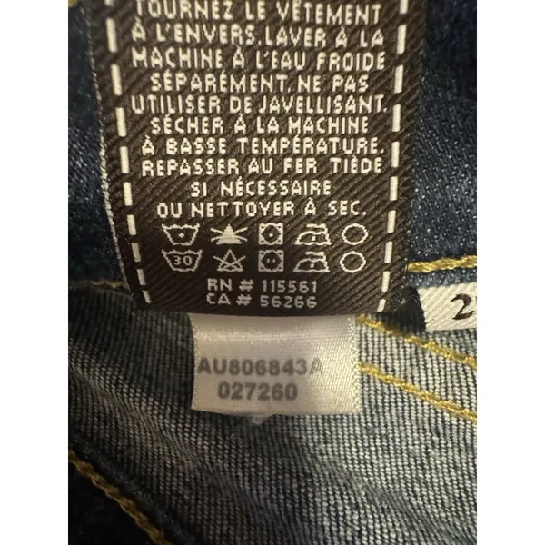 7 For All Mankind‎ Jeans Women’s 29 Blue The Skinny Crop Roll Stretch Preppy - Image 9