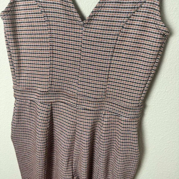 WILD FABLE Zip Front Houndstooth Jumpsuit Wide Leg Stretch Size XS - Image 8