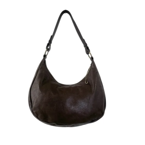 Ralph Lauren brown leather woven Y2K small shoulder bag - Image 3