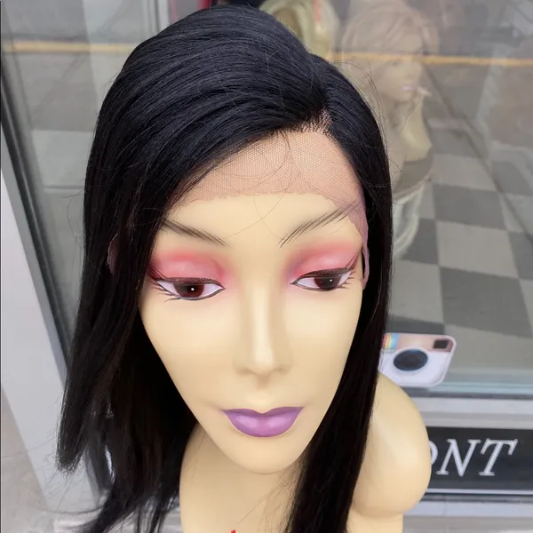 Black sidePart Lacefront wig - Image 6