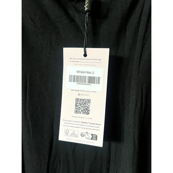 Oh Polly Dolcezza Sweetheart Neckline Maxi Dress in Black Size 8 New - Image 6