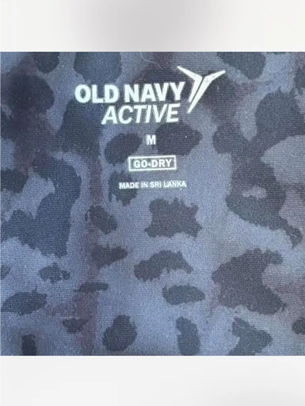 Old Navy Active High Rise Gray Leopard Lululemon Wunder Under Inspo M - Image 5