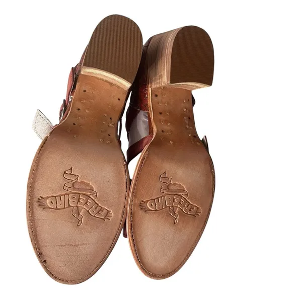 Freebird Country Sandals Women's Size 12 Color Rust Gladiator Block‎ Heel - Image 6