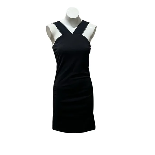 Zara Women's Black Bodycon Knee Length Dress Size M Sleeveless - Image 5