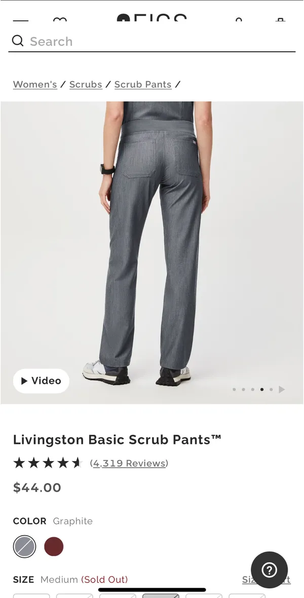 FIGS Livingston Graphite Scrub Pants - Image 2