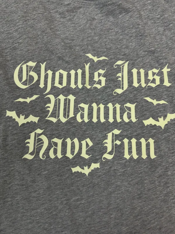 PINK Victoria’s Secret Grey Halloween Campus Long Sleeve Shirt Size X-Large - Image 4