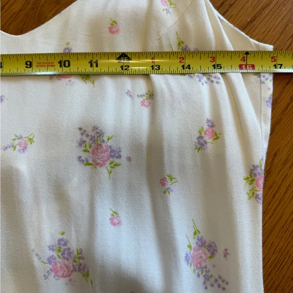 Reformation Floral Slip‎ Dress in Cream and Pink size 2 - Image 5