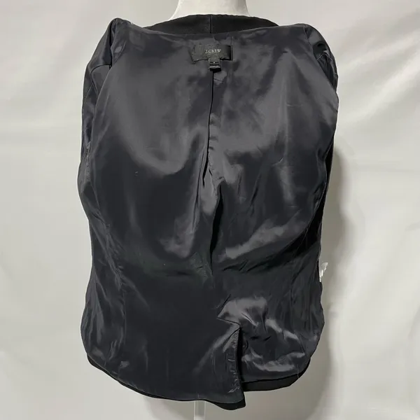 J Crew Stretch Twill Slim Fit Open Front Going Out Blazer CC274 Black Size 2 - Image 17