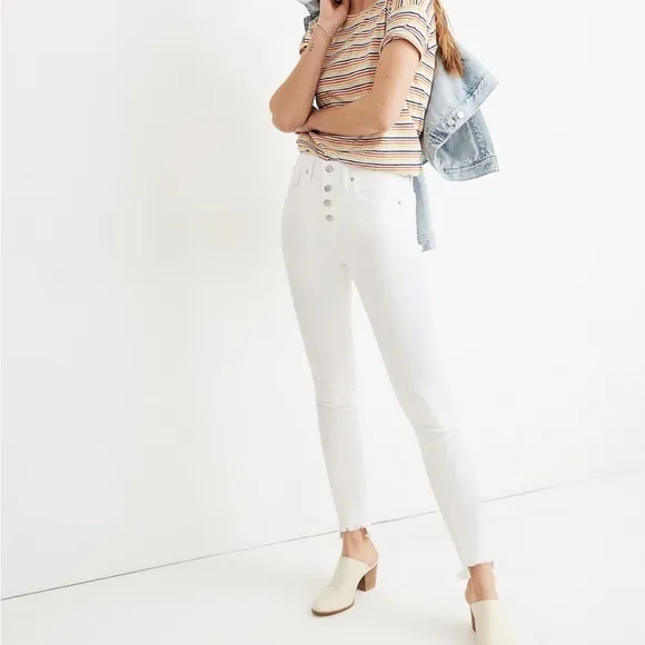 Madewell • 10" High-Rise Skinny Jeans in Pure White: Step-Hem Edition - Image 8