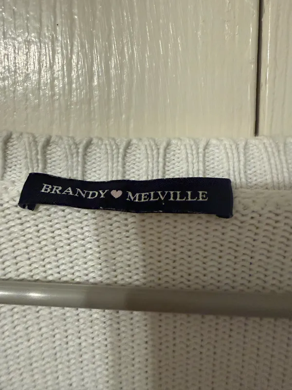 White Sweater Brandy Melville - Image 3