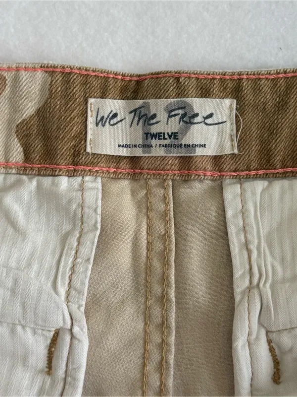 Free People Commander Cutoff Camo Raw Hem Cargo High Rise Shorts Desert Combo 12 - Image 12