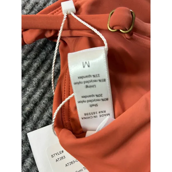 Andie The Symi Top Cedar Orange Bikini Top Size Medium Sporty Boho AT263-CEDR - Image 7