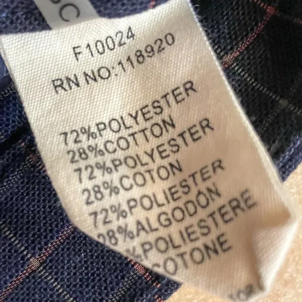 FRNCH Navy Plaid Straight Leg Crop Pants, EUC, Medium, - Image 9