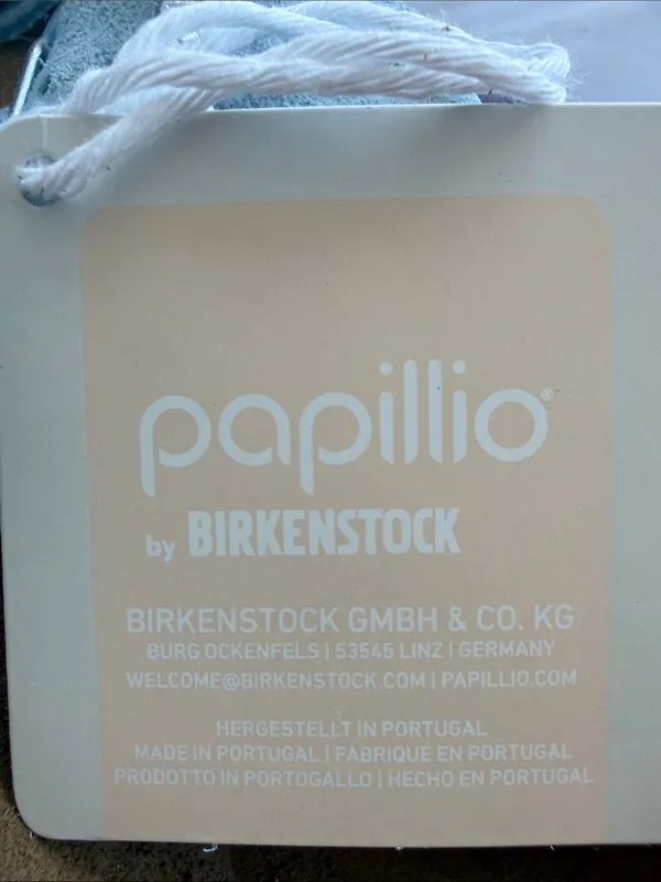 Papillio by Birkenstock Arizona Papillio Chunky Slide in Mineral Blue - Image 12