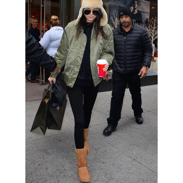 Australia Classic Tall II Chestnut Tan Suede Sheepskin Shearling Wool Boots - Image 2