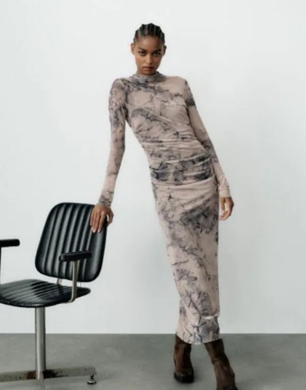 ZARA Printed Tulle Dress - Image 2