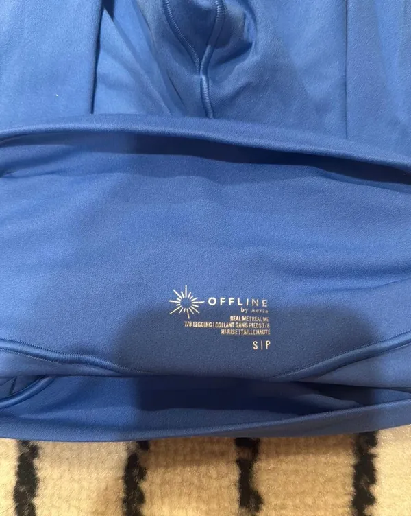 Blue Aerie Leggings OFFLINE by Crossover High-Waisted Real Me 7/8 S - Image 2