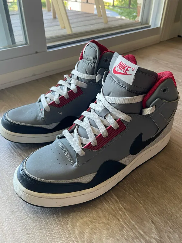 Nike Alphaballer Mid Grey/Red Shoes - Image 2