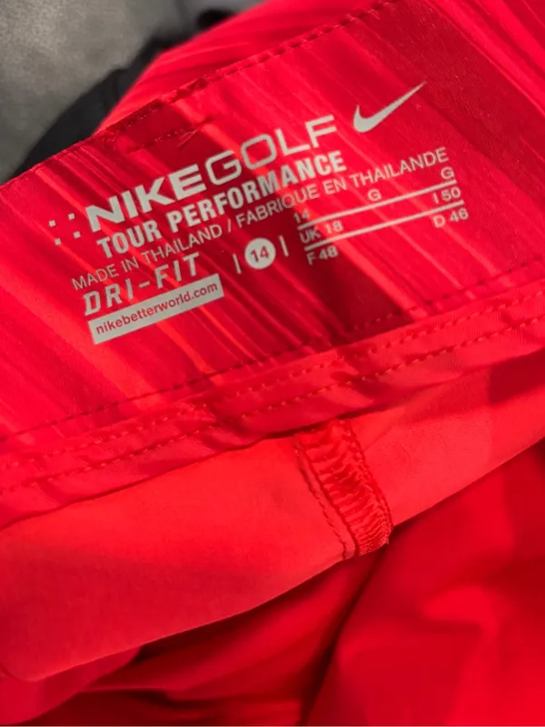 Nike Golf Tour Performance Dri-fit Red Lined Skirt Size 14 Womens - Image 6