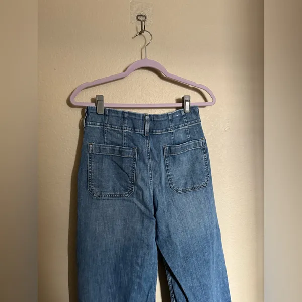 Maeve Colette Cropped High Rise Wide Leg Jeans Sz‎ 27 Marine Korat Wash - Image 5