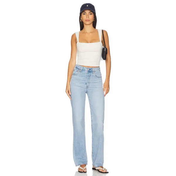 Levi’s Ribcage Straight Light Wash Jeans - Image 2