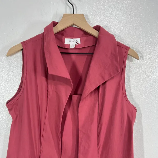 LUUKAA Sculptural Vest Meets Dress Size US 10 Dry Rose Lagenlook Avant‎ Garde - Image 7