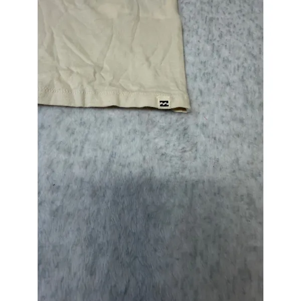Billabong Essentials Womens XS Cream Beige Cotton Short Sleeve Cropped Tee NWOT - Image 2