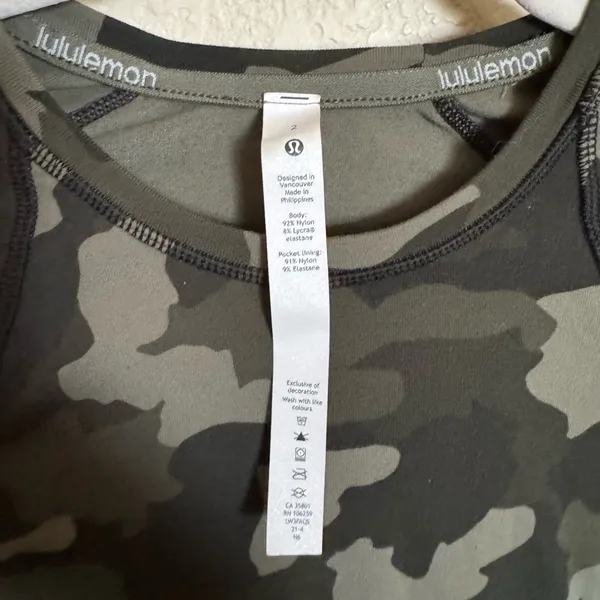Lululemon Its Rulu Run Long‎ Sleeve Shirt 2 Heritage 365 Camo Medium Olive Multi - Image 7