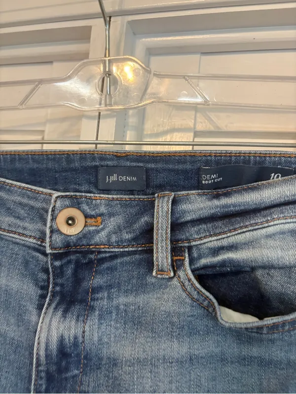 J. Jill Demi Bootcut Jeans Size 10P Blue - Image 6